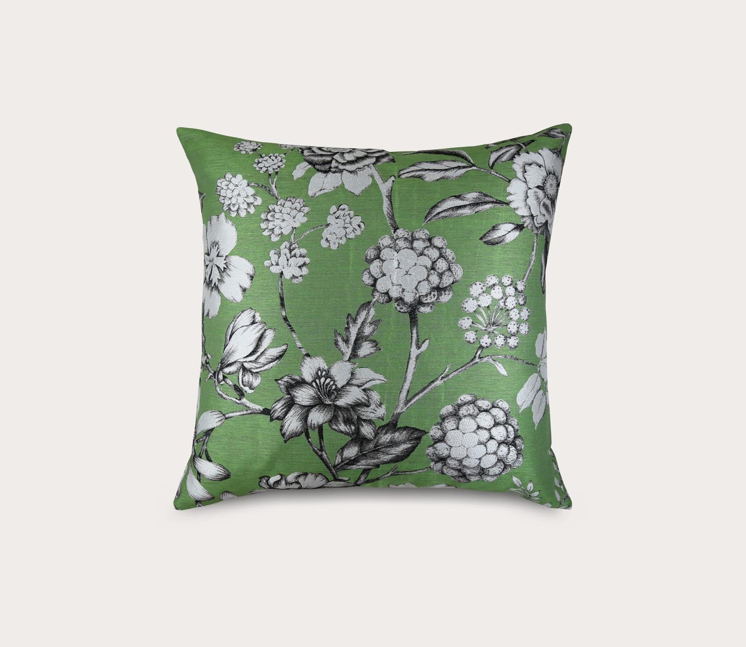 Enchanted Floral Jacquard Throw Pillow by Ann Gish