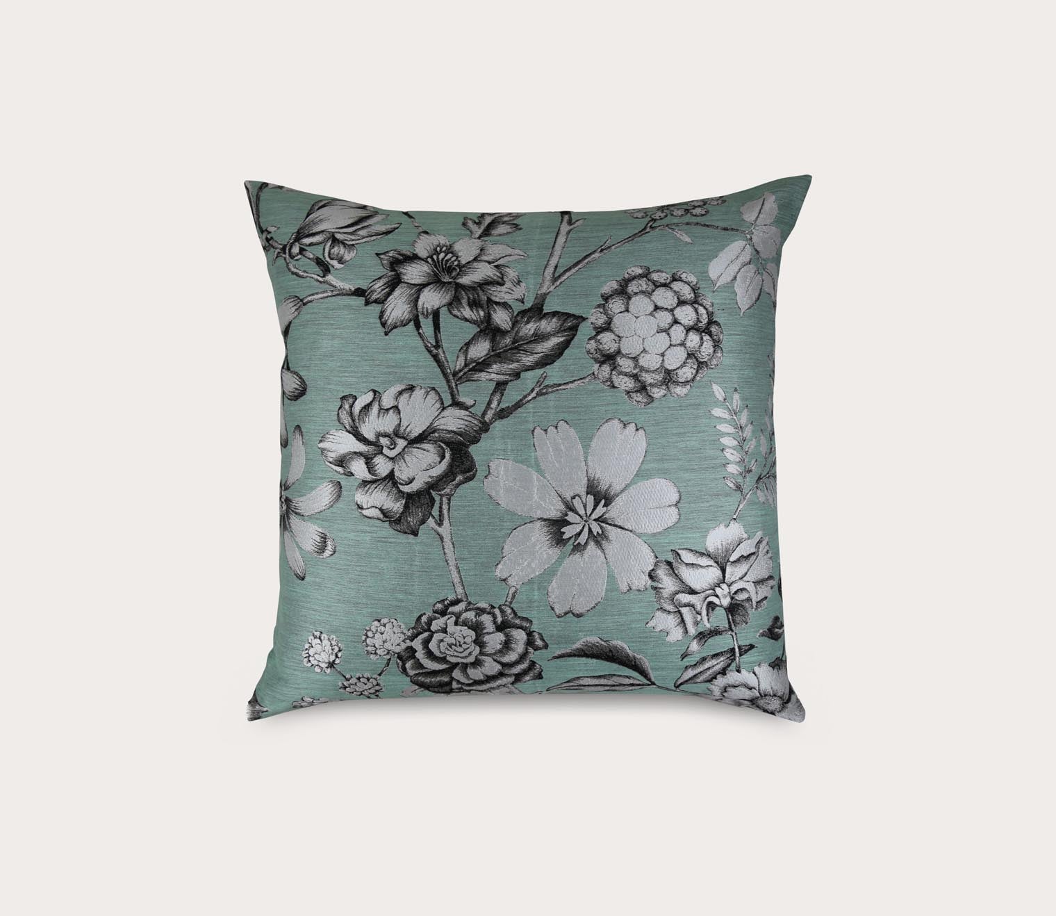 Enchanted Floral Jacquard Throw Pillow by Ann Gish