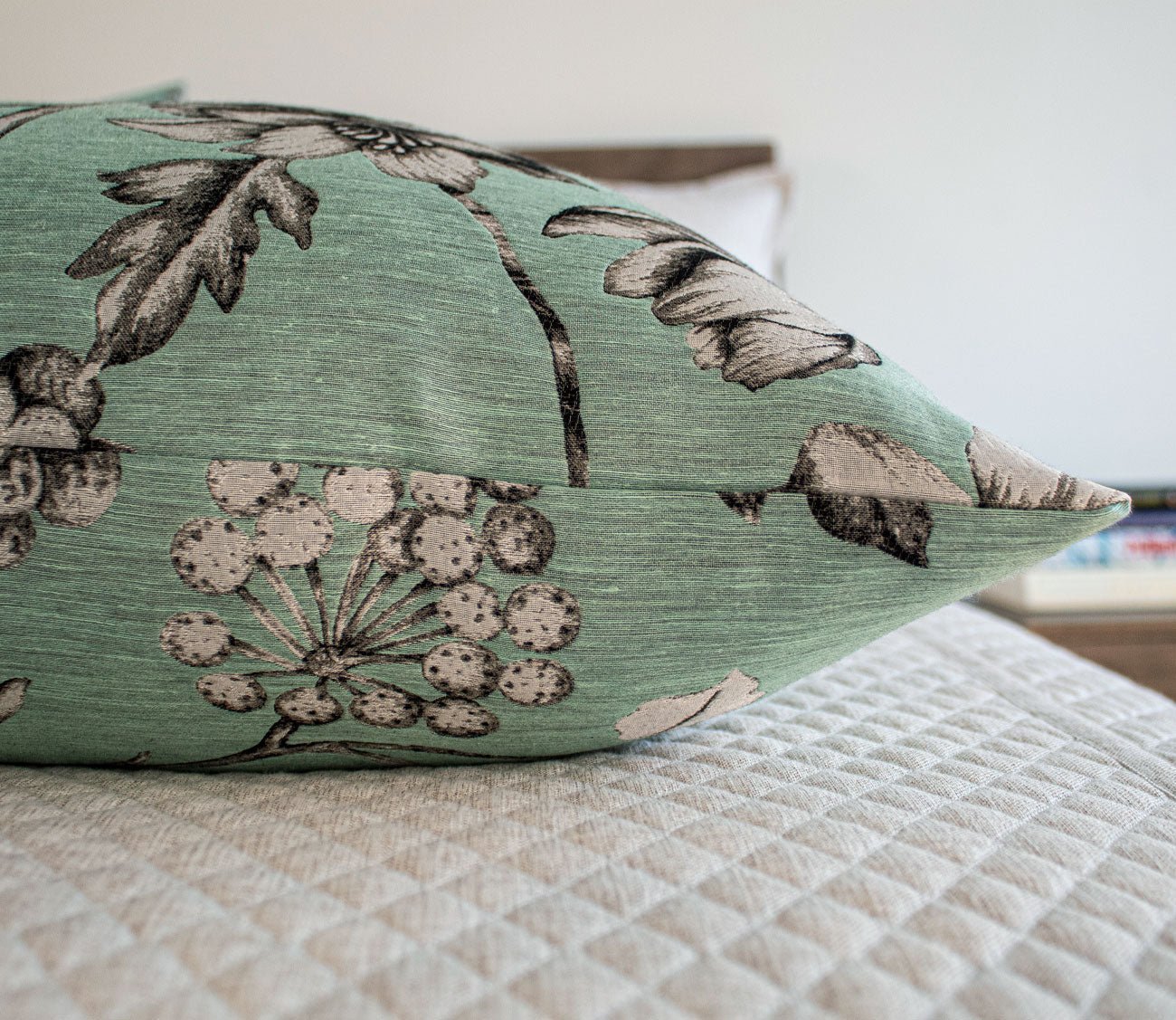 Enchanted Floral Jacquard Throw Pillow by Ann Gish