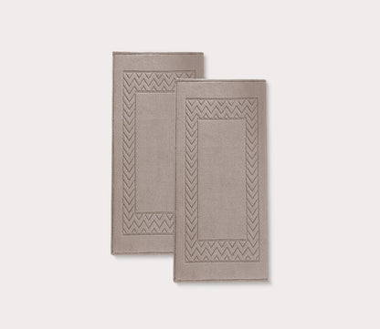 Enchasoft 2-Piece Turkish Cotton Bath Mat Set in 5 Colors by Enchante