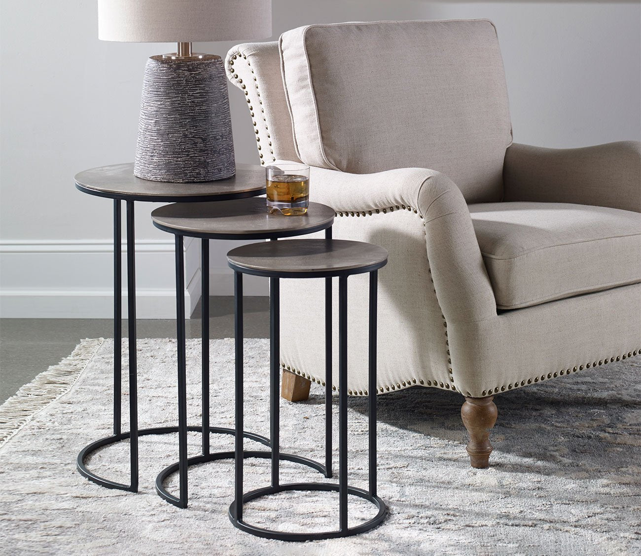 Erik Metal Nesting Tables Set of 3