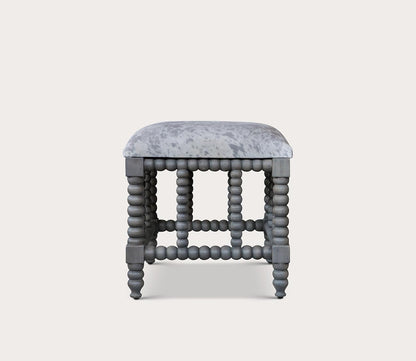 Estes Faux Cow Hide Small Bench by Uttermost