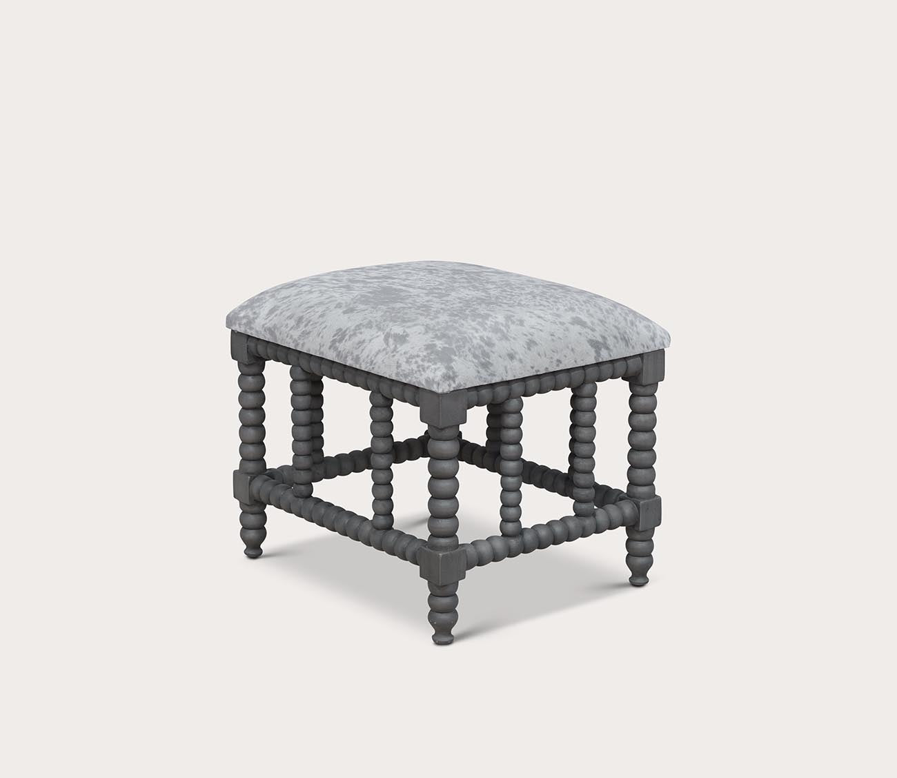 Estes Faux Cow Hide Small Bench by Uttermost