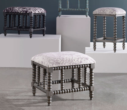 Estes Faux Cow Hide Small Bench by Uttermost