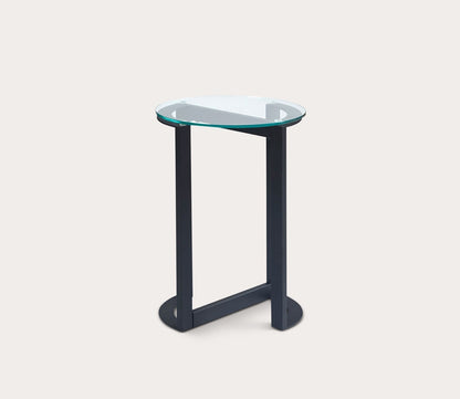 Evan Glass Top Round Accent Table by INK + IVY