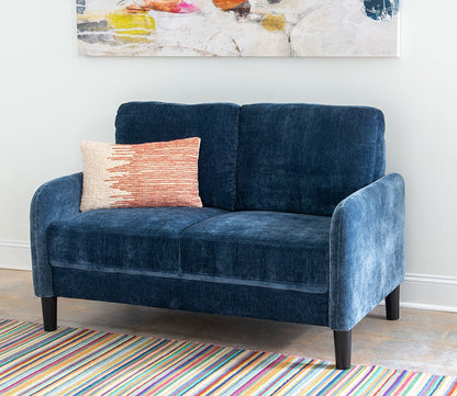 Everly Blue Velvet Loveseat by Legacy Classic
