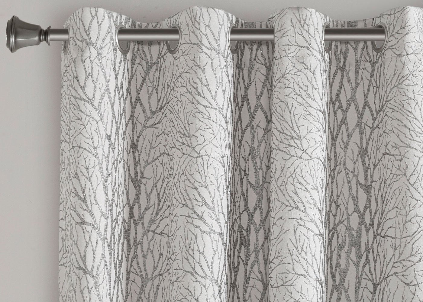 Everly Branch Jacquard Total Blackout Grommet Top Curtain Panel by SunSmart