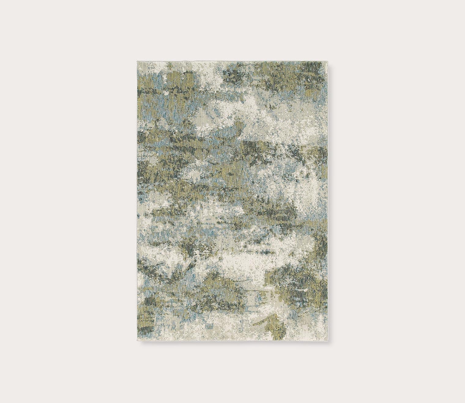 Evolution Blue and Green Abstract Area Rug