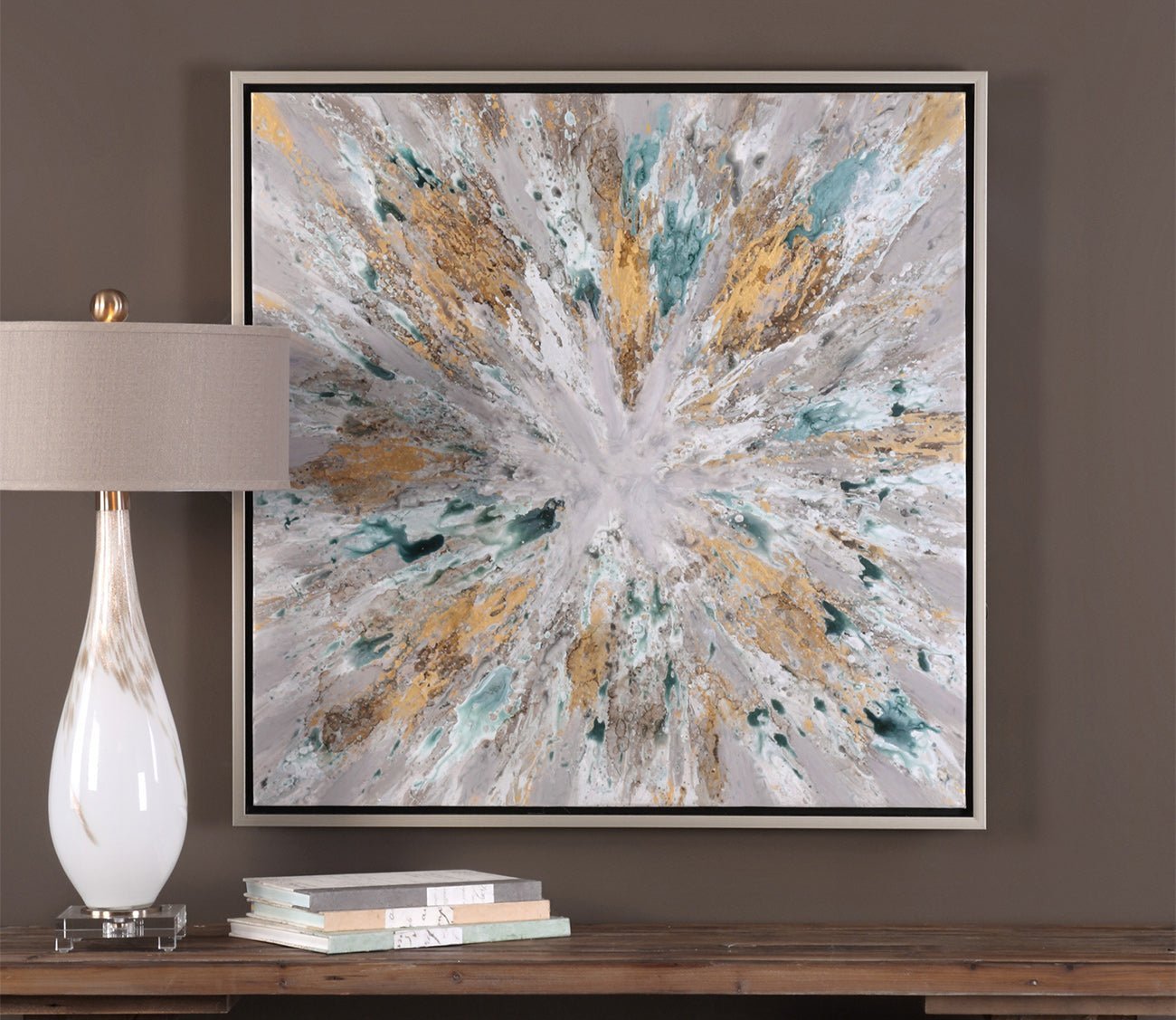 Exploding Star Hand Painted Canvas