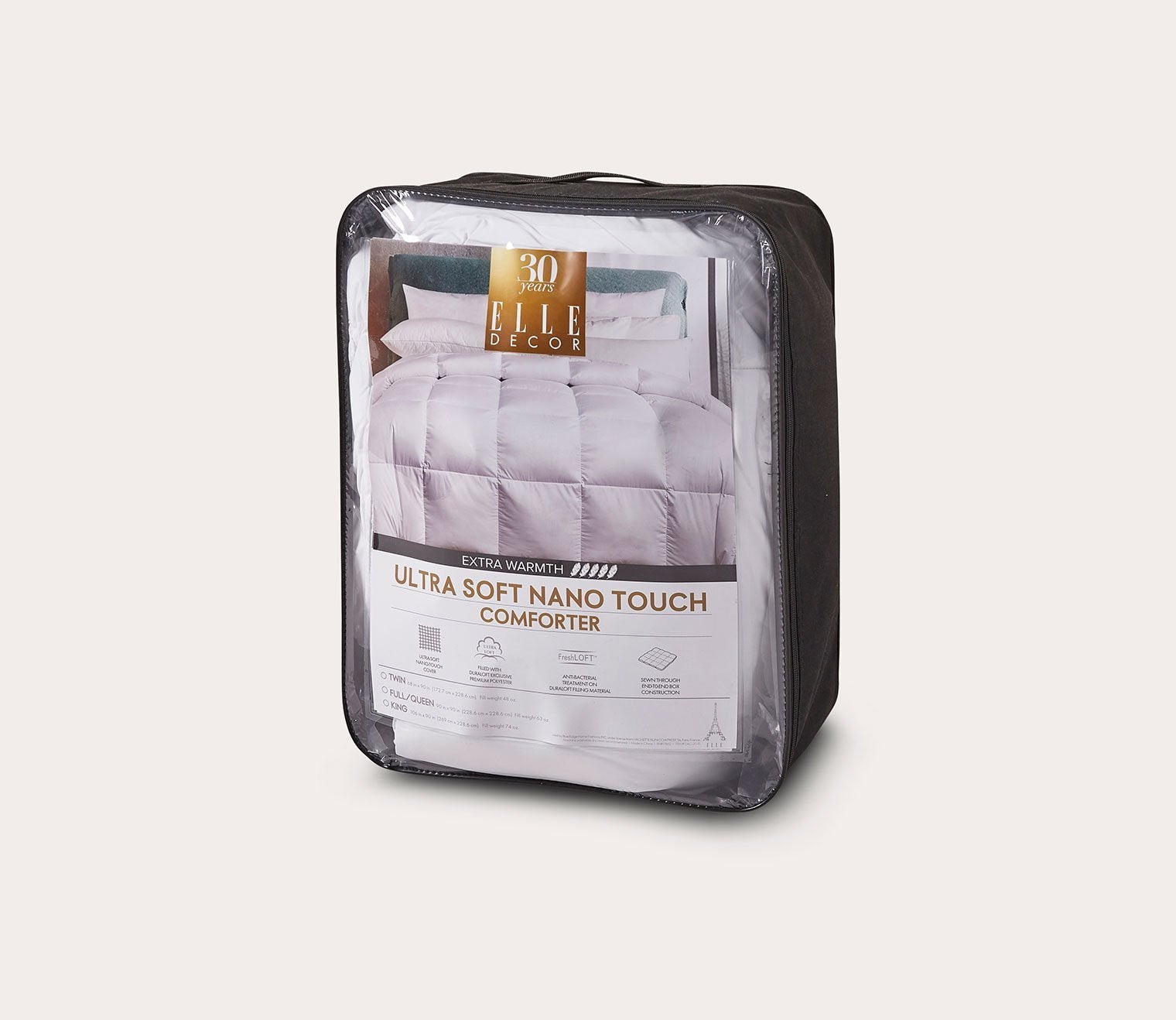 Extra Warmth Ultra-Soft Nano-Touch Duraloft Down Alternative Comforter by Elle Décor