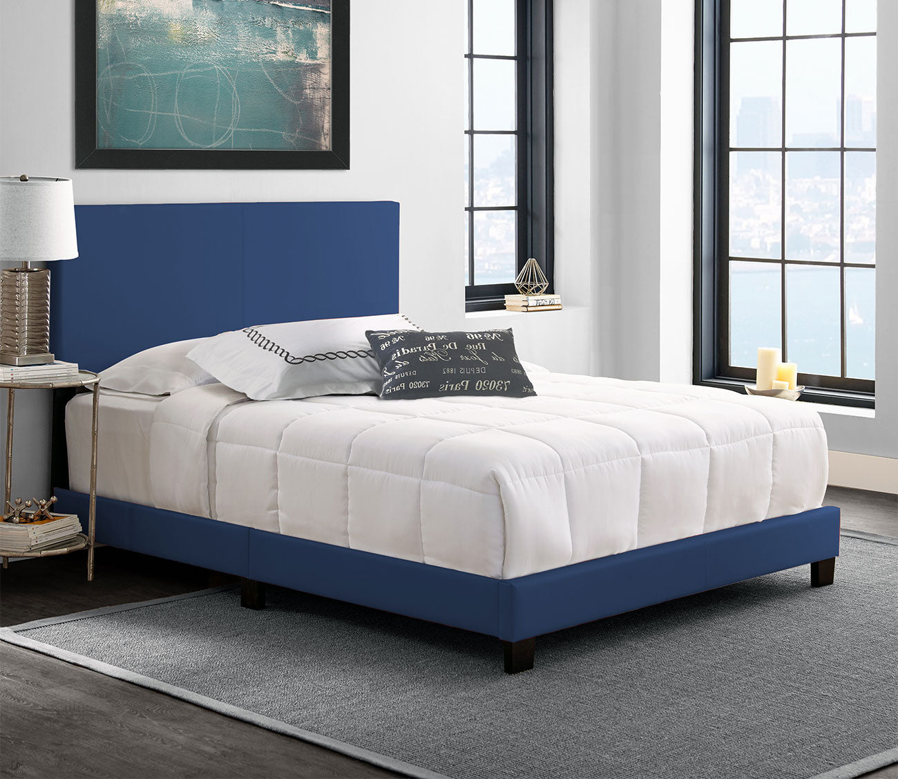 Fairfield Faux Leather Upholstered Platform Bed