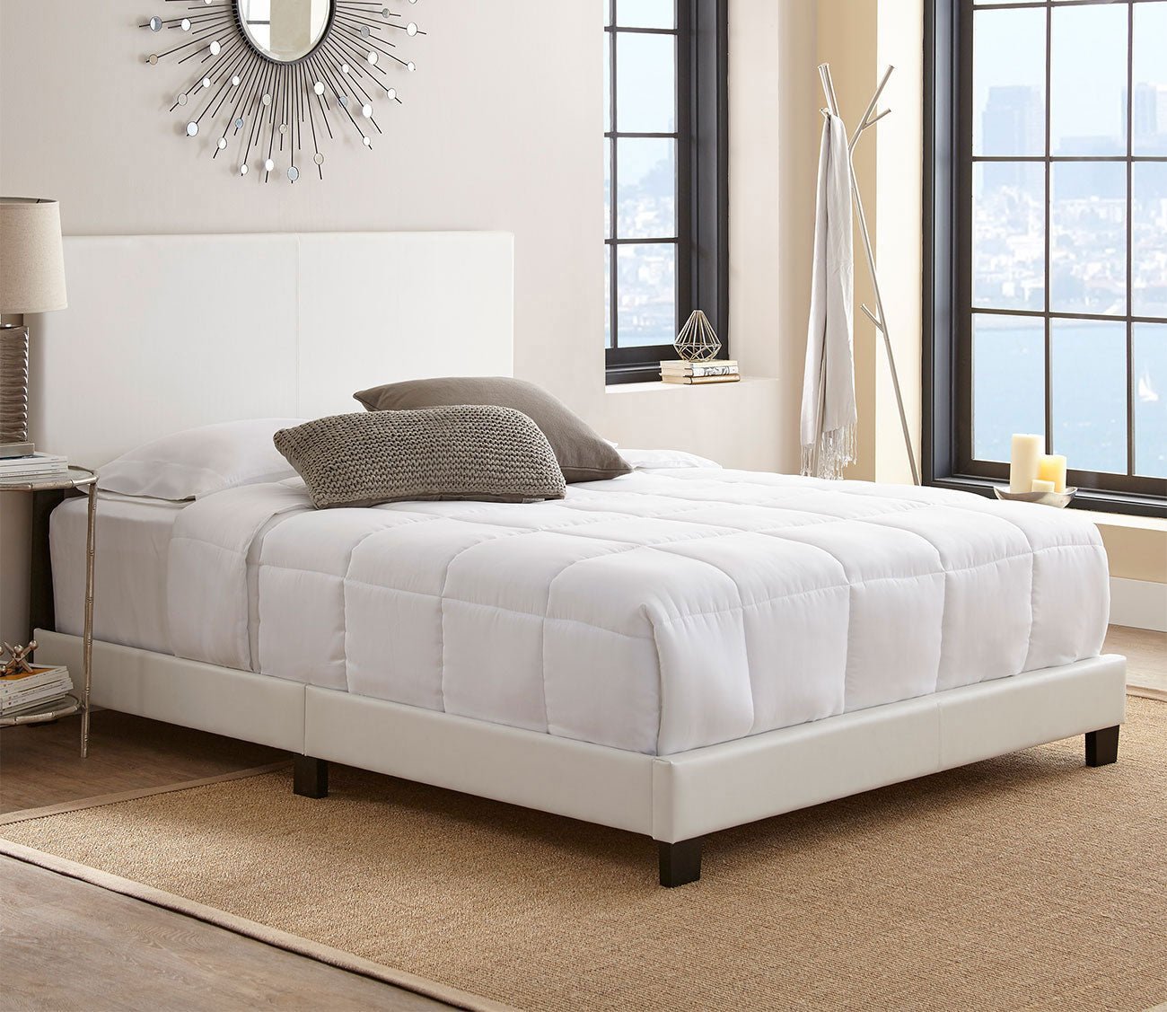 Fairfield Faux Leather Upholstered Platform Bed by Arkotec