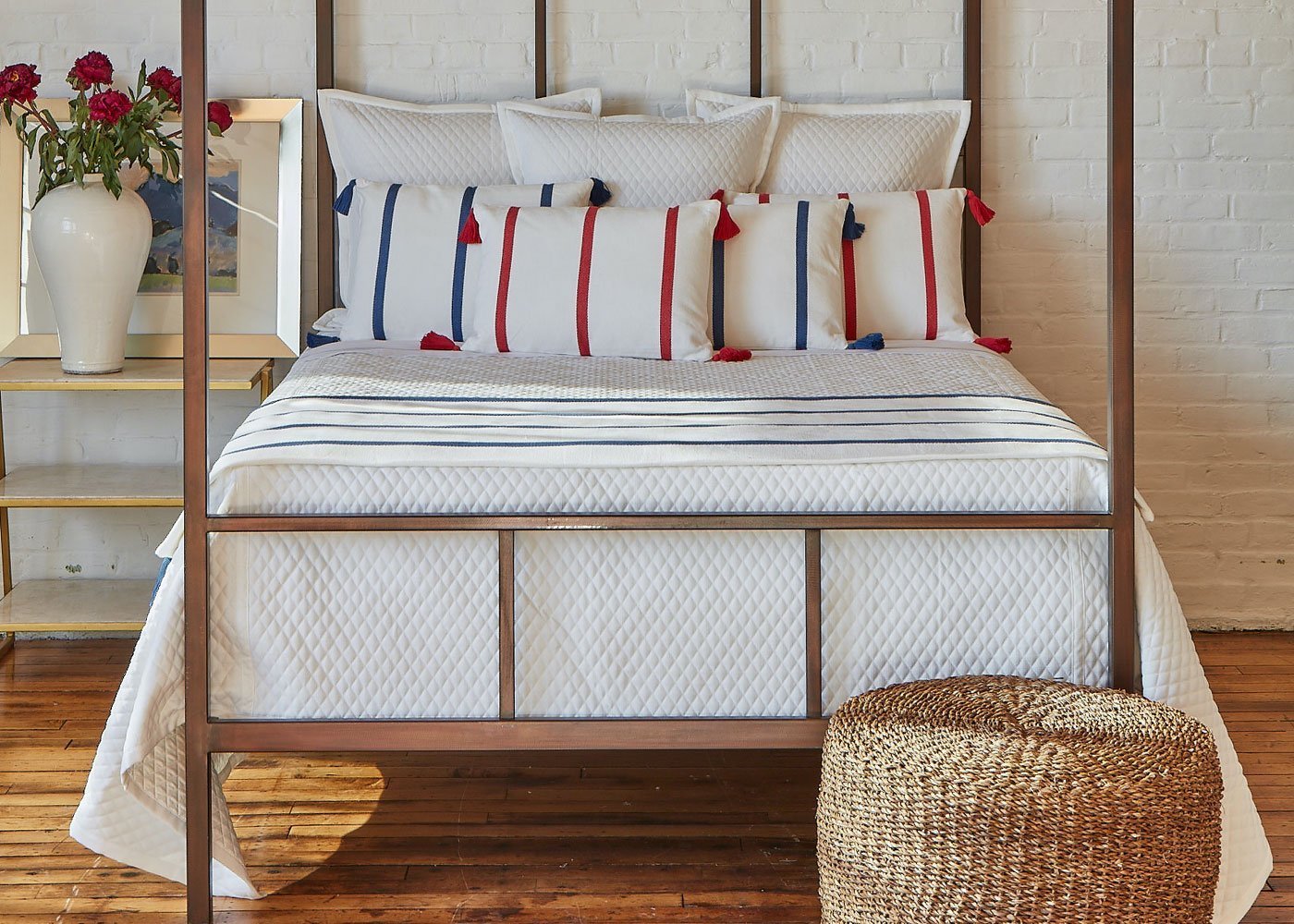 Faux Flax Quilted Coverlet and Euro Sham Set by Ann Gish