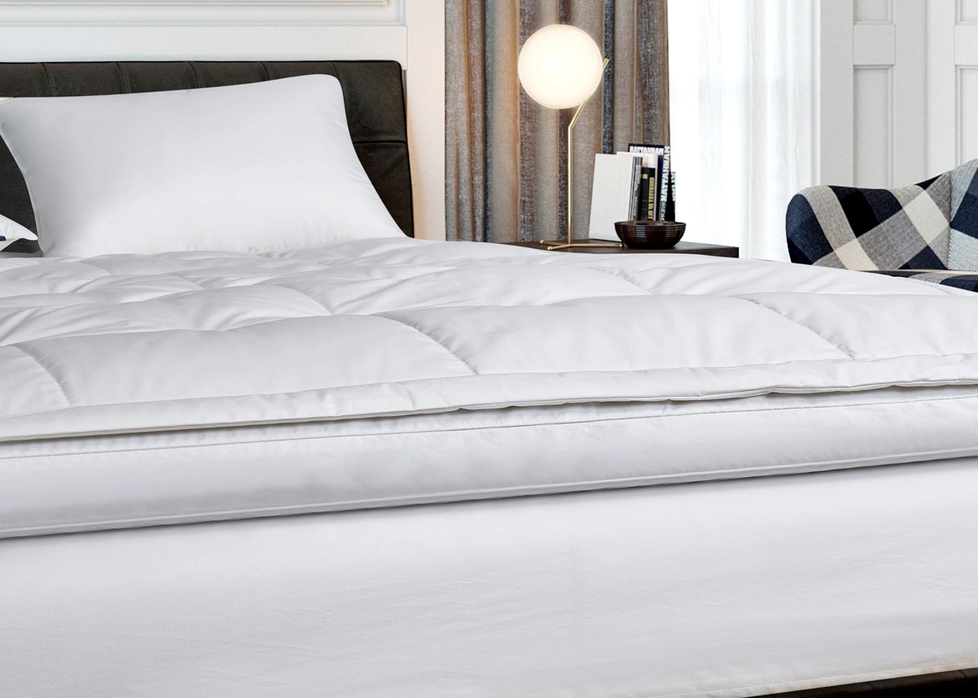 Feather and Down Fiber Top Featherbed by Serta