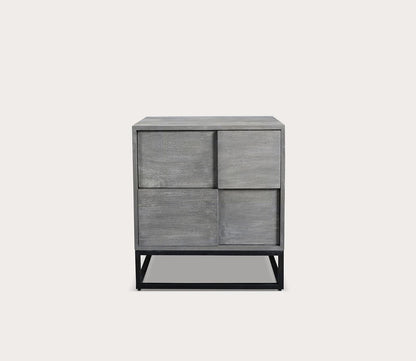 Felix Grey Acacia Wood 2-Drawer Nightstand by Moe's Furniture