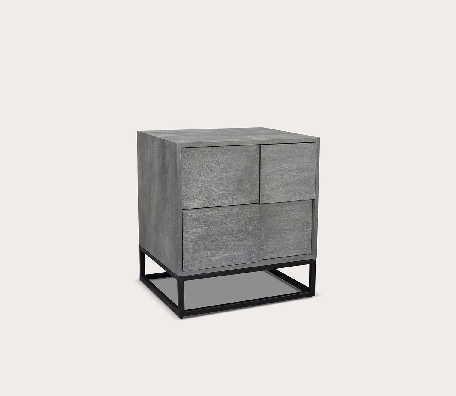 Felix Grey Acacia Wood 2-Drawer Nightstand by Moe's Furniture