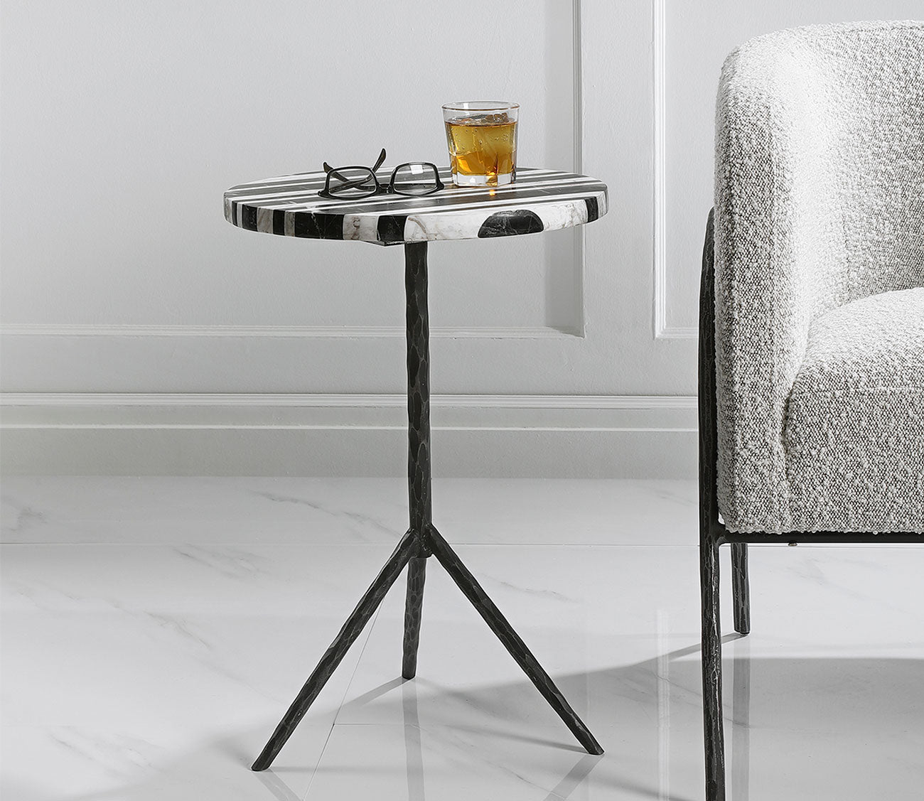 Fine Line Round Accent Table