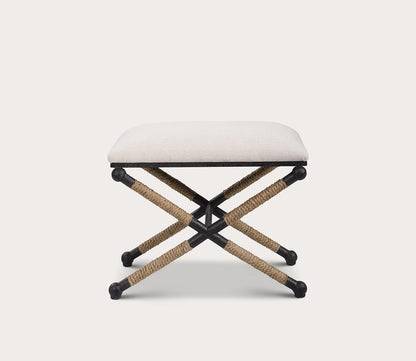 Firth Small Oatmeal Fabric Bench by Uttermost