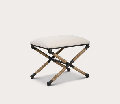Firth Small Oatmeal Fabric Bench by Uttermost