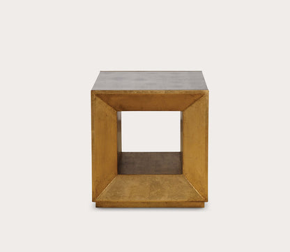 Flair Gold Cube Table by Uttermost