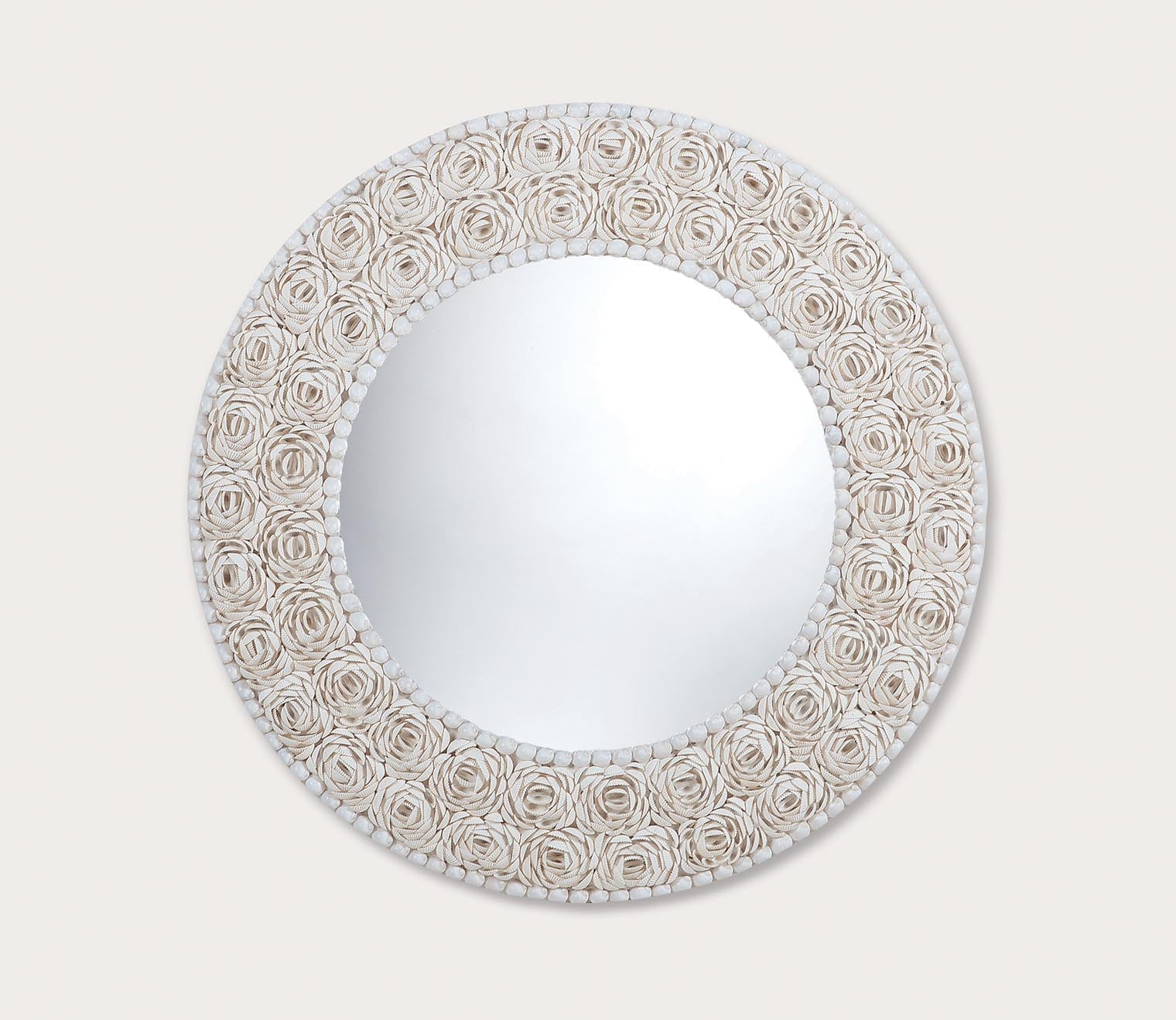 Floral Clam Shell Wall Mirror