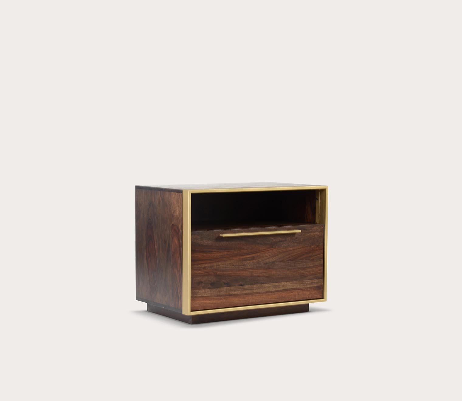 Focus Dark Brown Wood 1-Drawer Nightstand by Moe's Furniture
