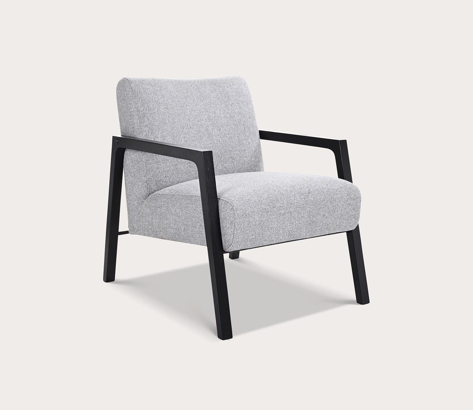 Fox Black Wood Frame Upholstered Armchair by Moe's Furniture