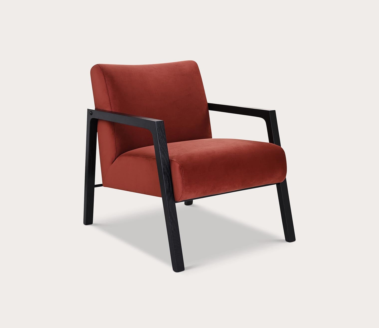 Fox Black Wood Frame Upholstered Armchair by Moe's Furniture