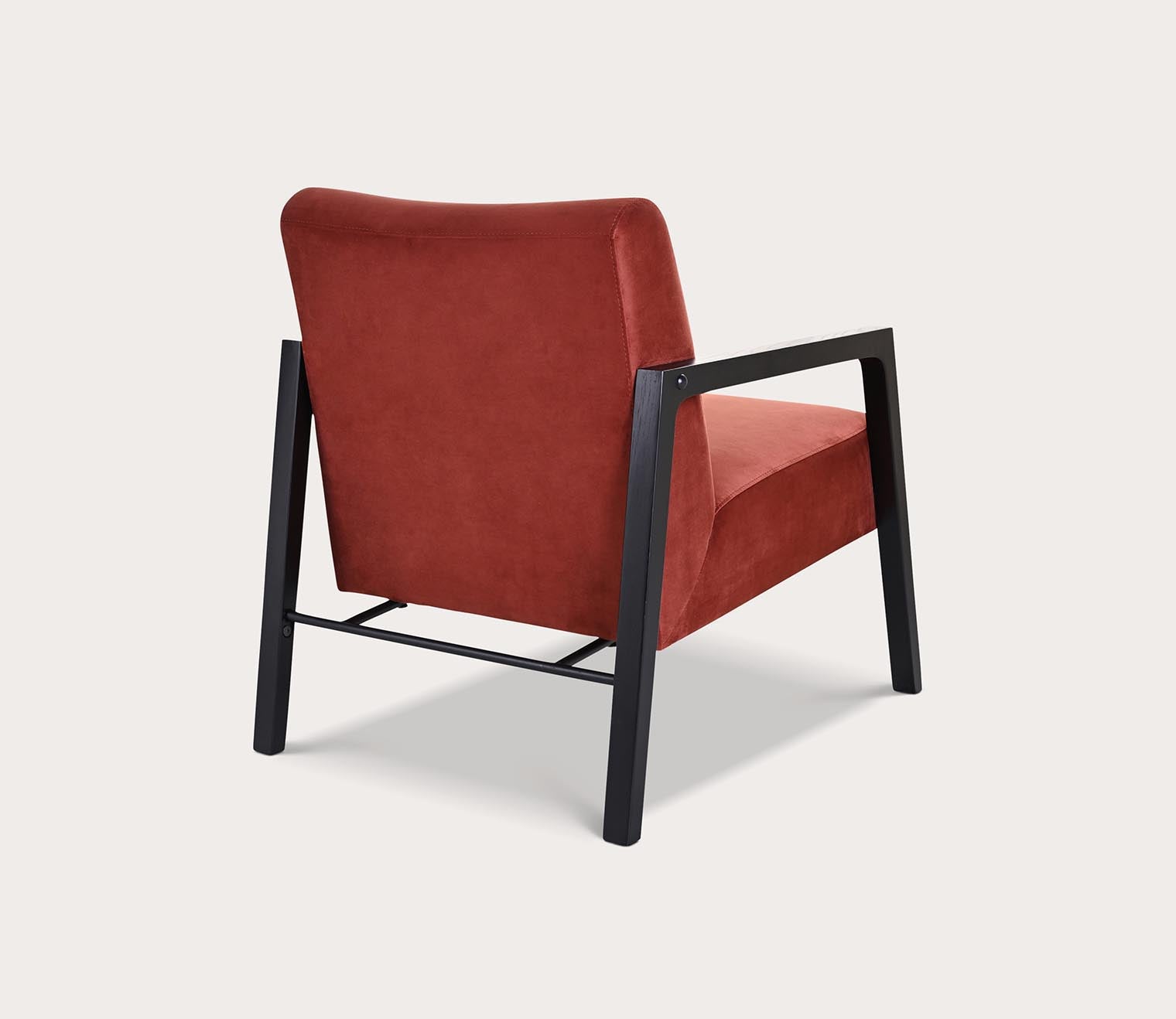 Fox Black Wood Frame Upholstered Armchair by Moe's Furniture
