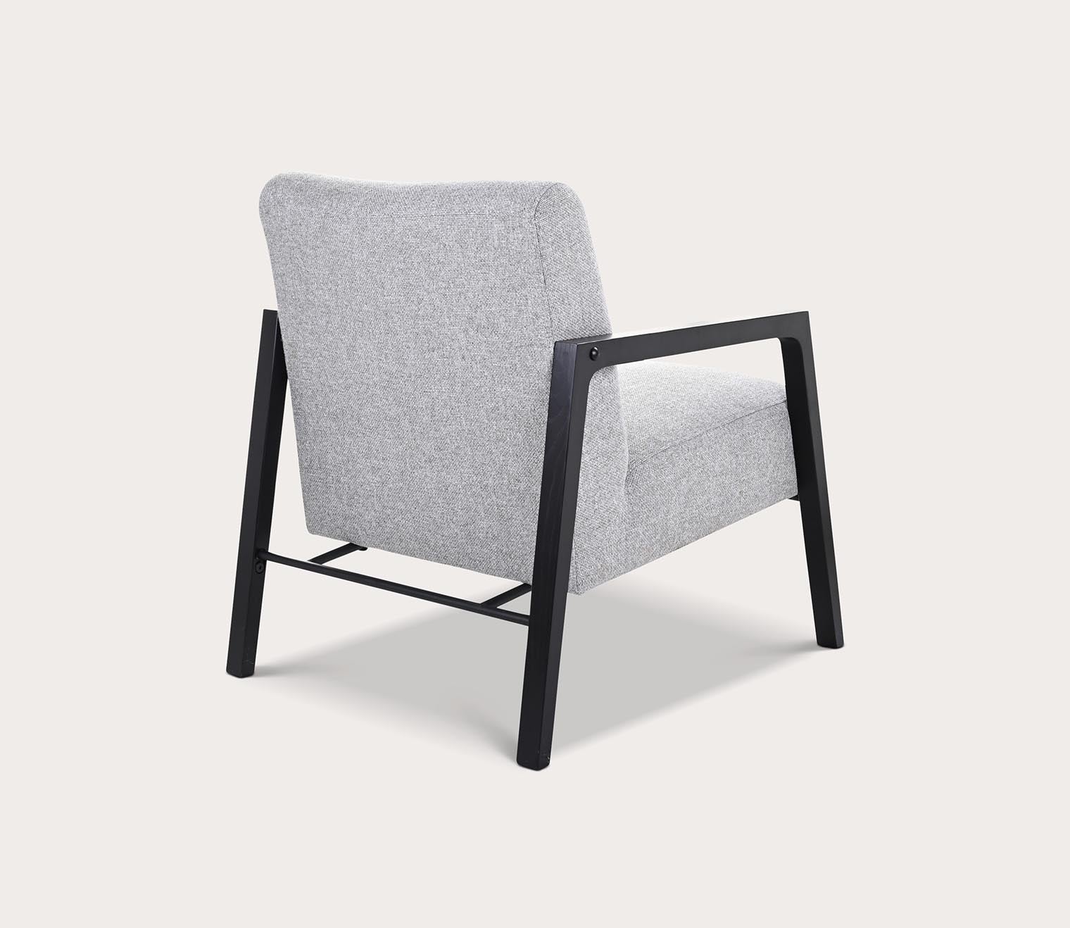Fox Black Wood Frame Upholstered Armchair by Moe's Furniture