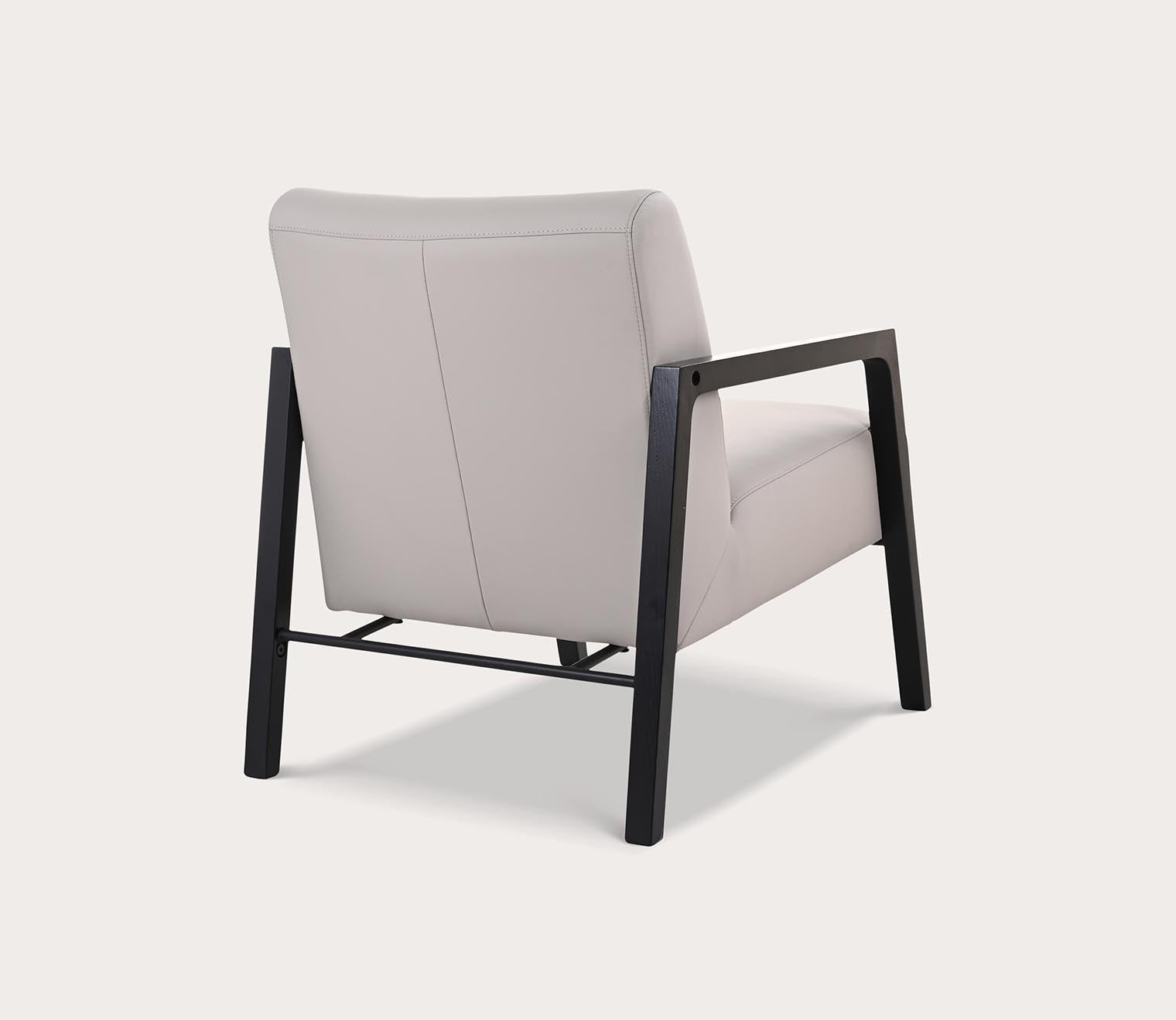 Fox Black Wood Frame Upholstered Armchair by Moe's Furniture
