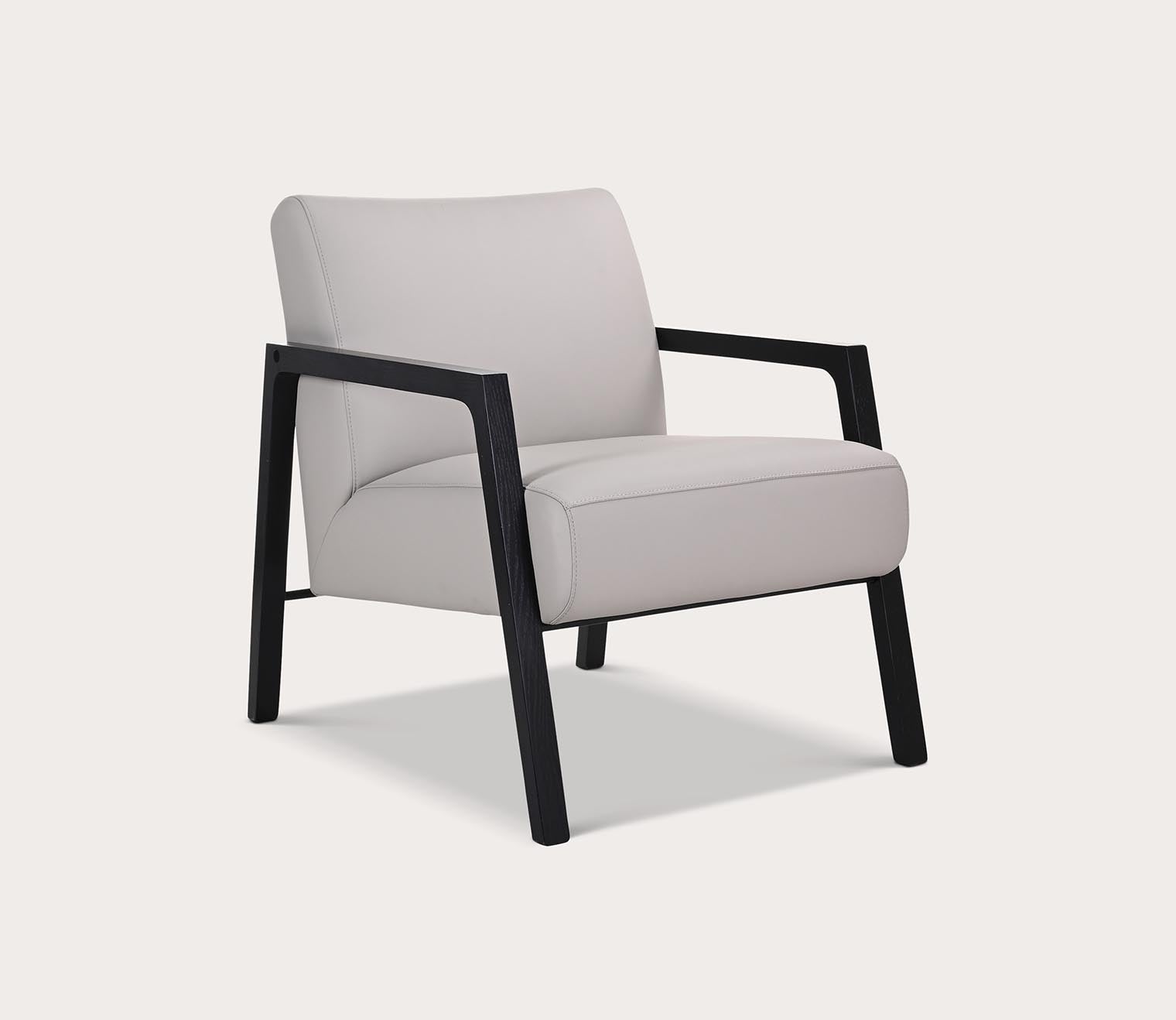 Fox Black Wood Frame Upholstered Armchair by Moe's Furniture