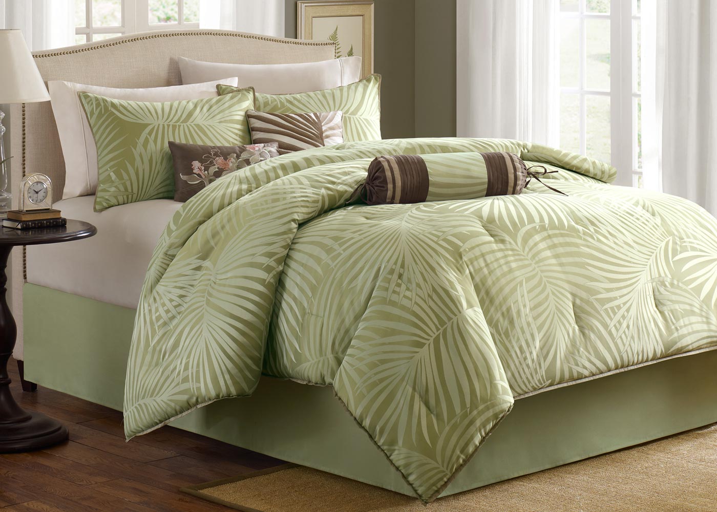 Freeport Jacquard Palm 7-Piece Comforter Set