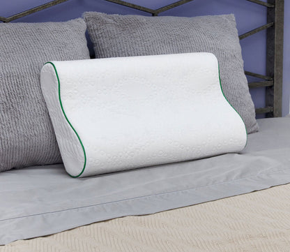 Fresh and Clean Antimicrobial Classic Contour Memory Foam Pillow by Soft-Tex