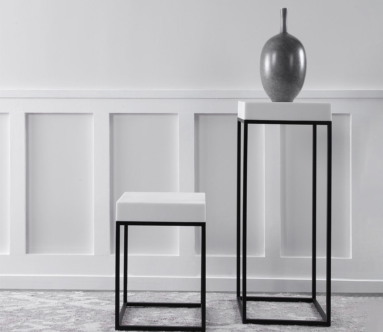 Gambia Marble Plant Stand by Uttermost