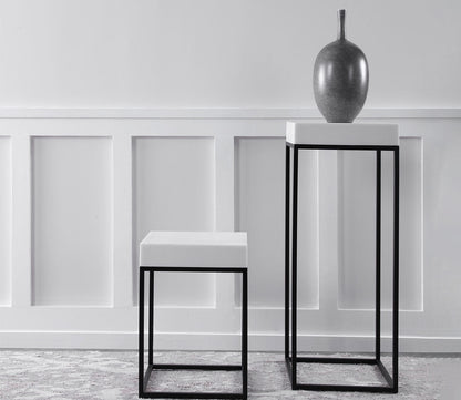 Gambia Marble Plant Stand by Uttermost