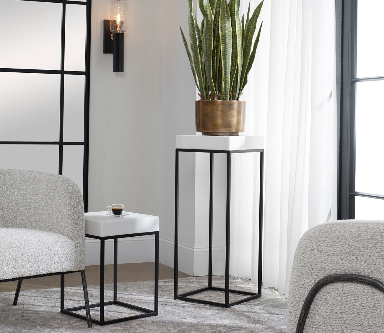 Gambia Marble Plant Stand