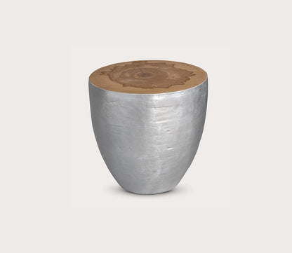 Gannett Silver Wood End Table by Uttermost
