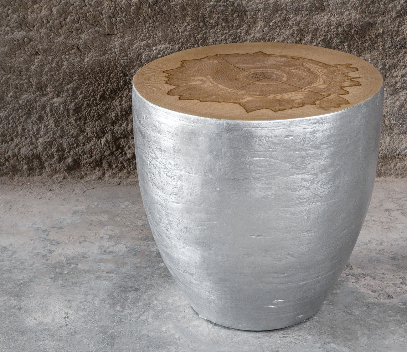 Gannett Silver Wood End Table by Uttermost
