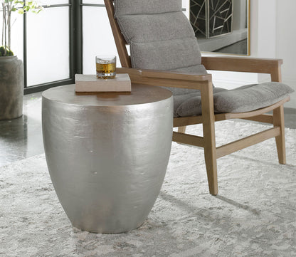Gannett Silver Wood End Table by Uttermost