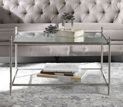 Gannon Mirrored Glass Coffee Table by Uttermost