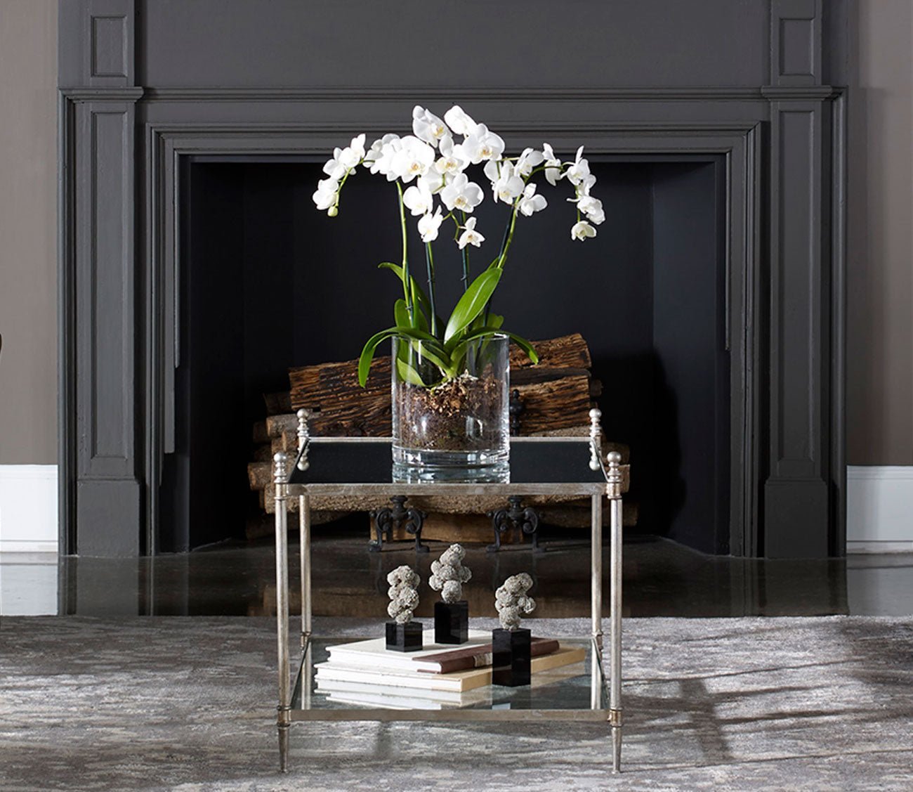 Gannon Mirrored Glass Coffee Table by Uttermost