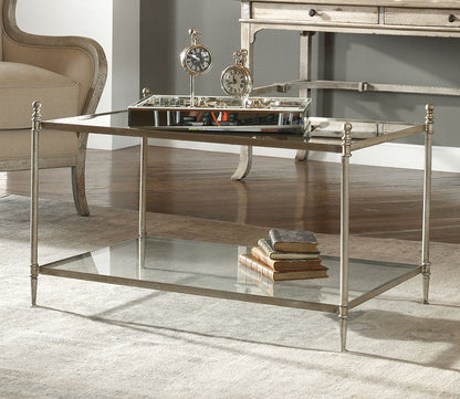 Gannon Mirrored Glass Coffee Table by Uttermost