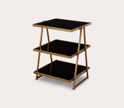 Garrity Black Glass Accent Table by Uttermost