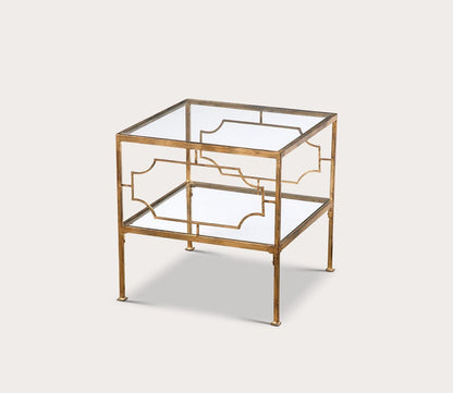 Genell Gold Cube Table by Uttermost