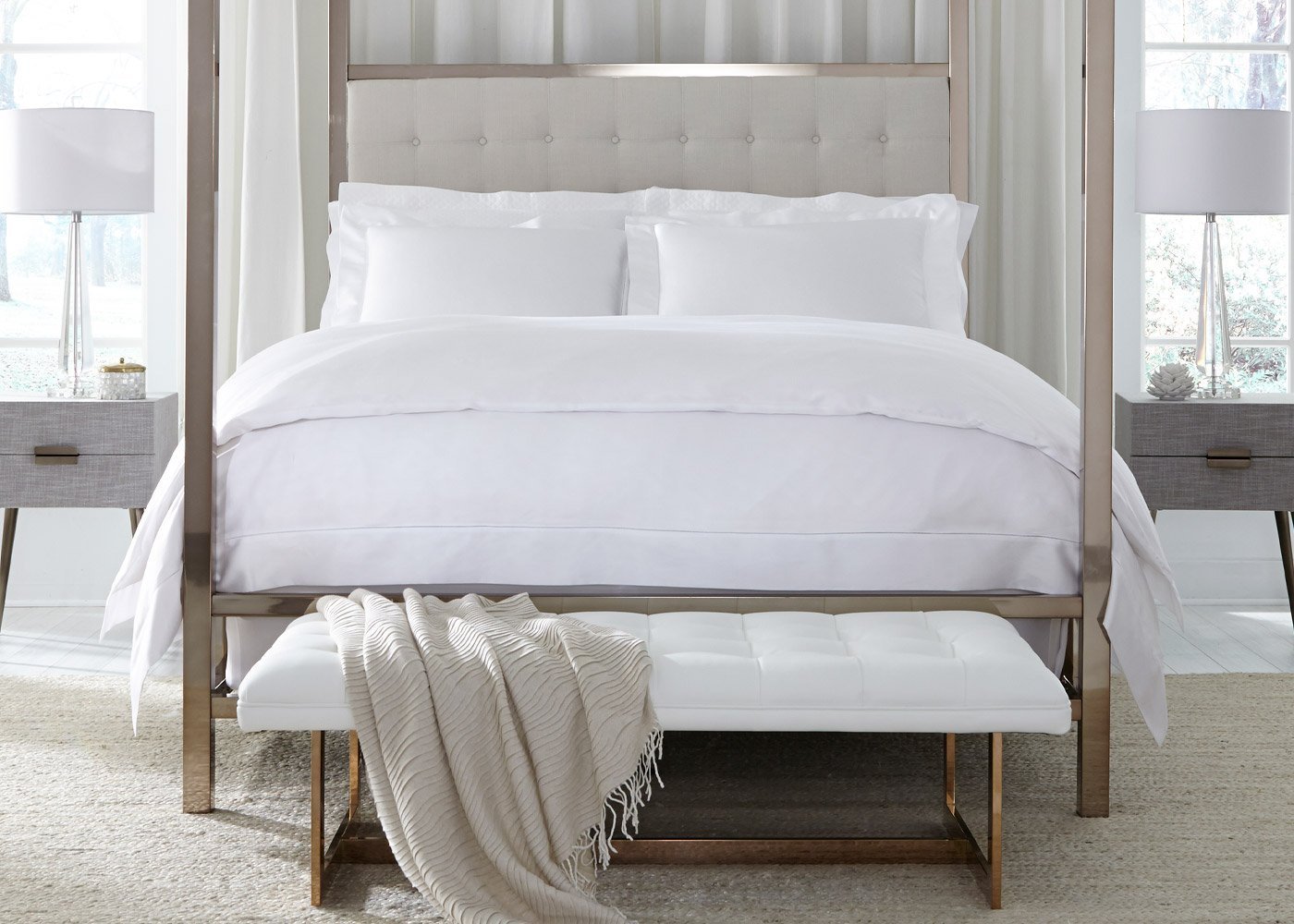 Giza Sateen Cotton Flat Sheet by Sferra