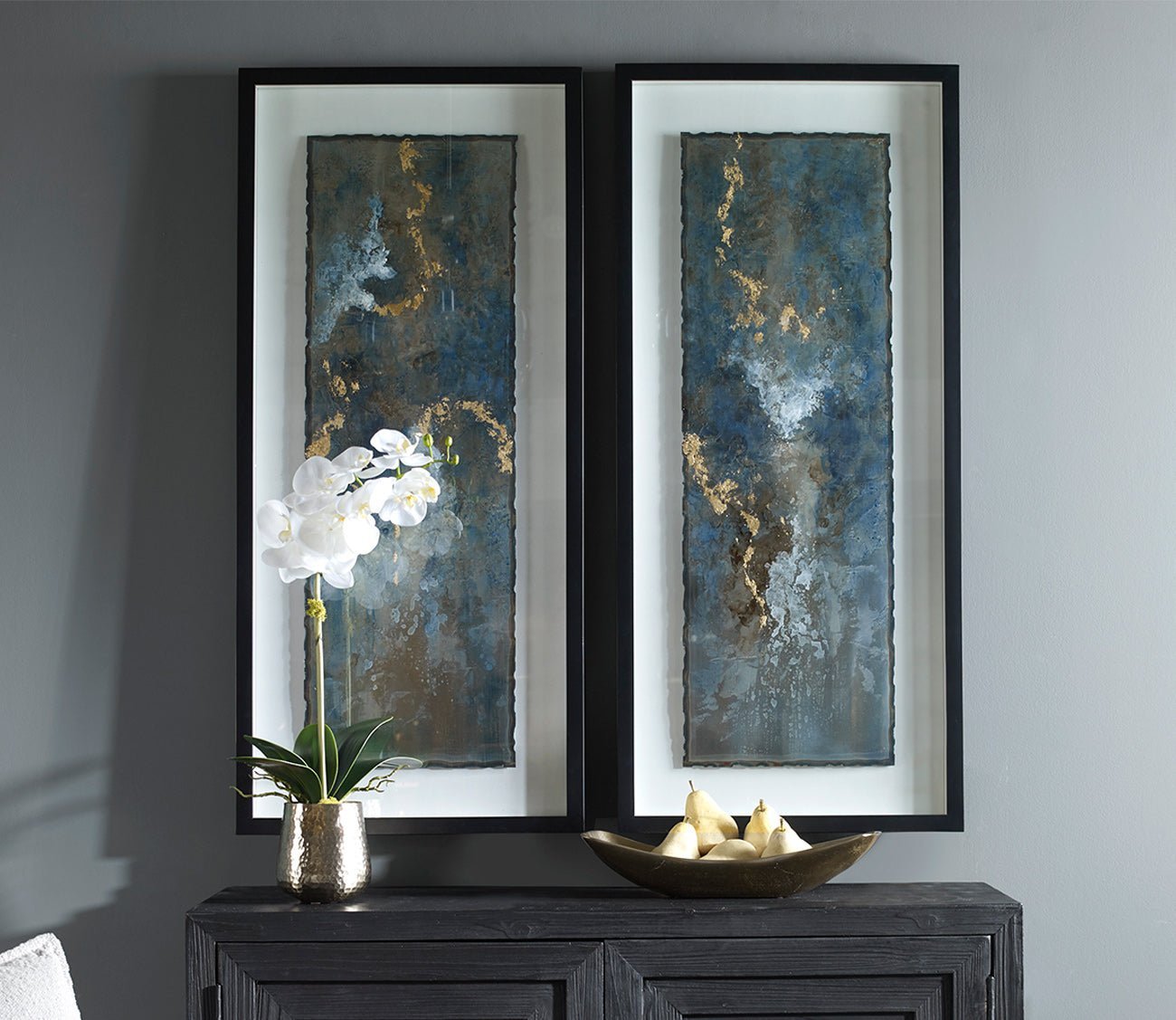 Glimmering Agate Framed Prints Set of 2