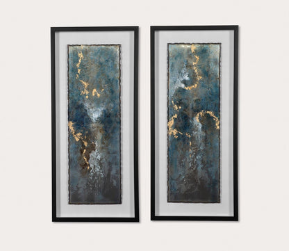 Glimmering Agate Framed Prints Set of 2 by Uttermost