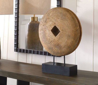 Goa Round Wooden Sculpture by Uttermost