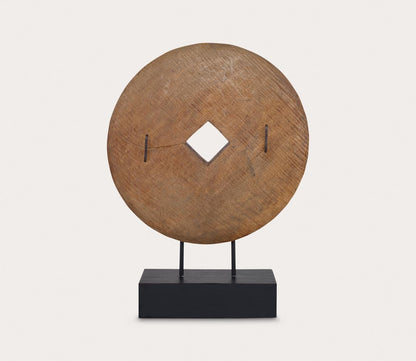 Goa Round Wooden Sculpture by Uttermost